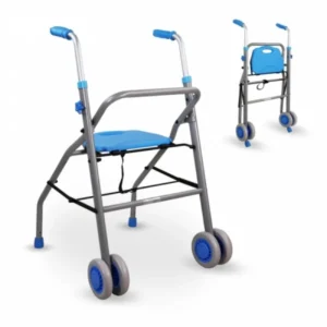Andador Plegable Aluminio Asiento 2 ruedas Ligero Deluxe Future - Mobiclinic